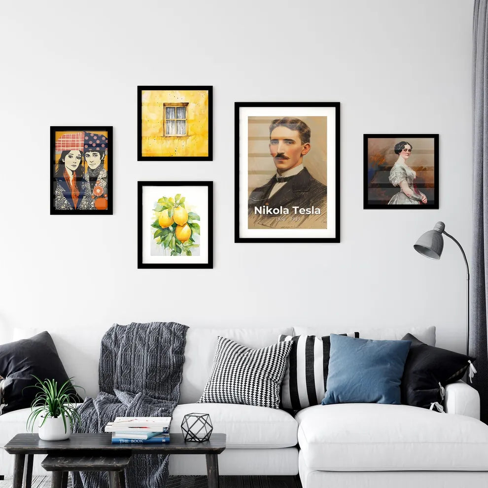 Captivating Portrait of Nikola Tesla Wall Art