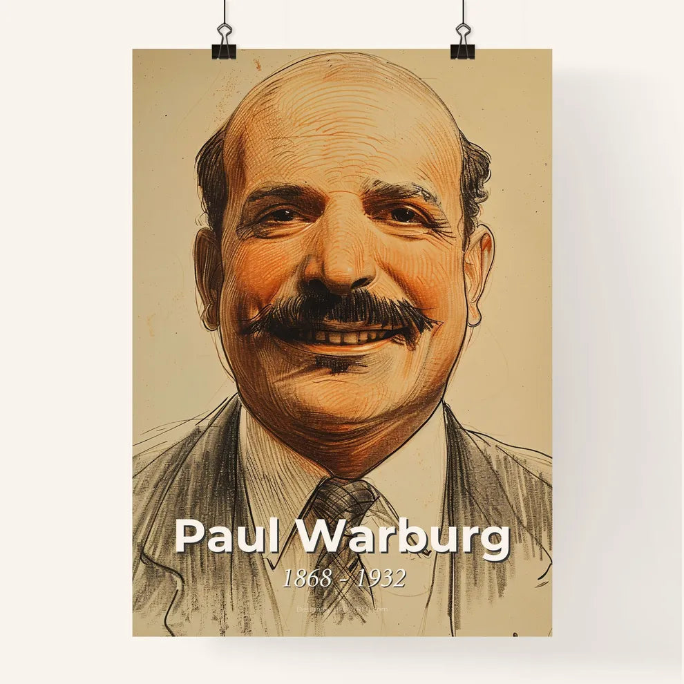 Elegant Portrait of Paul Warburg Poster