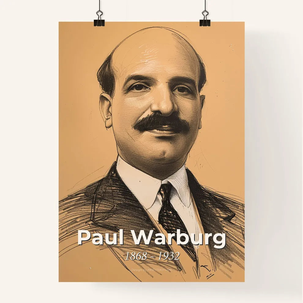 Radiant Paul Warburg Portrait Poster