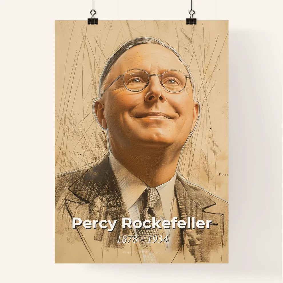 Elegant Portrait of Percy Rockefeller Poster