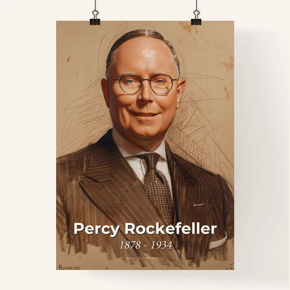 Elegant Portrait of Percy Rockefeller Poster