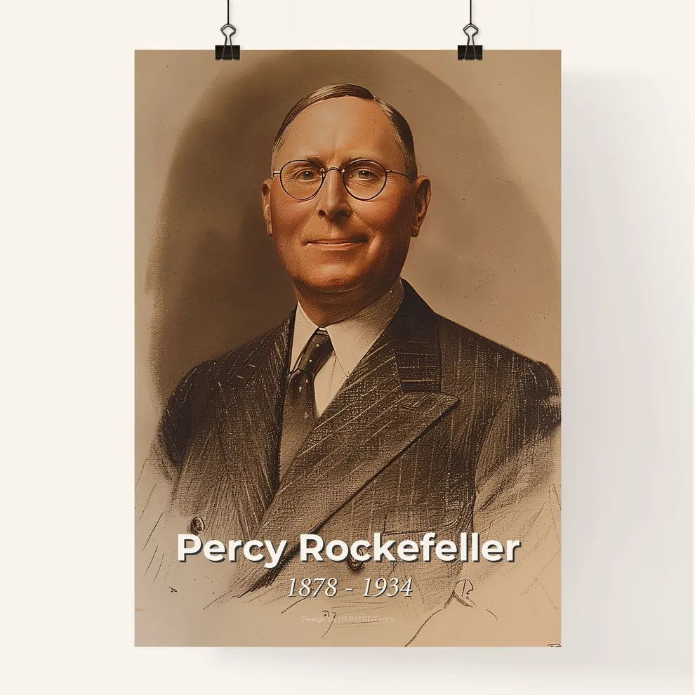 Elegantly Modern Portrait of Percy Rockefeller Poster