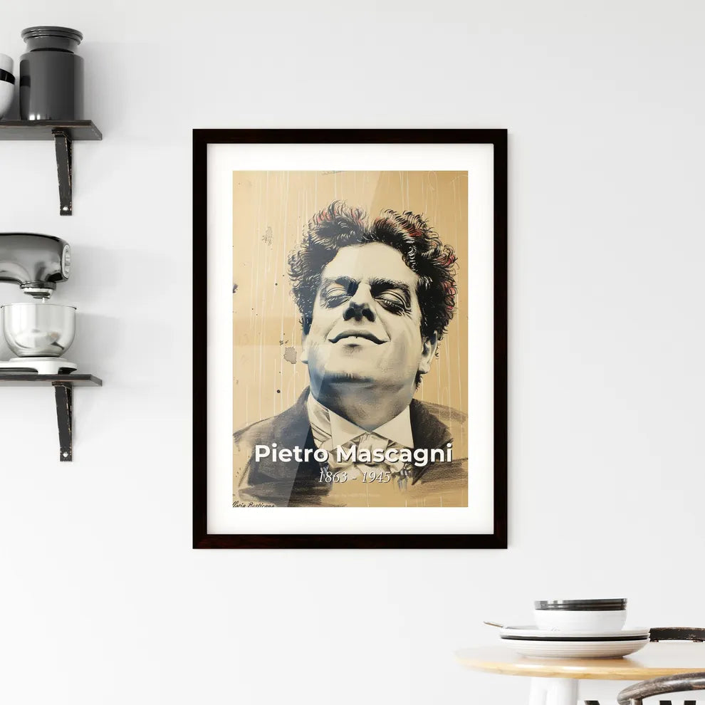 Elegant Portrait of Pietro Mascagni Hangings