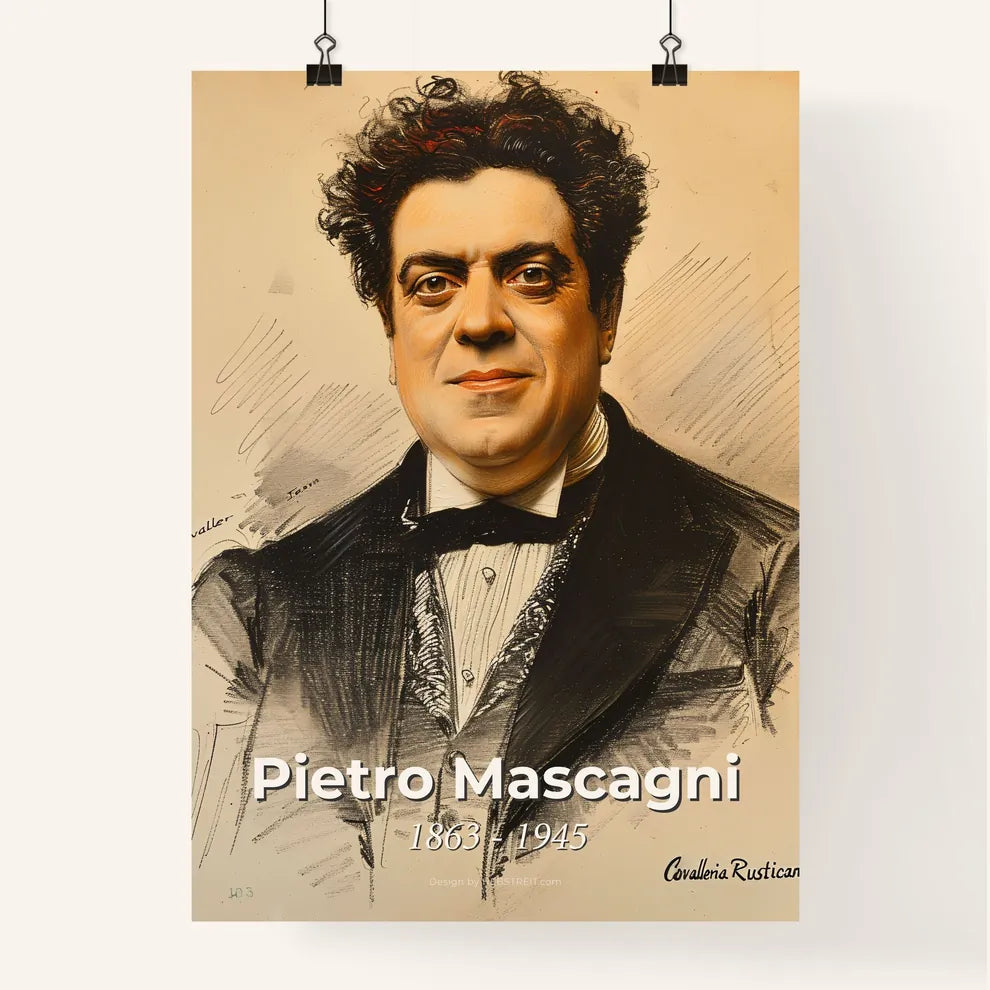 Enchanting Portrait of Pietro Mascagni Poster