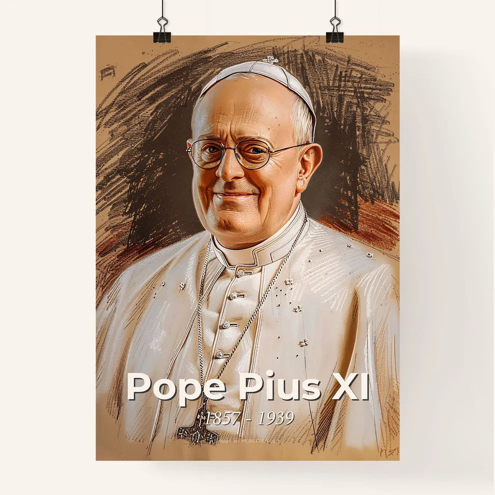 Elegant Portrait of Pope Pius XI (1857 Poster