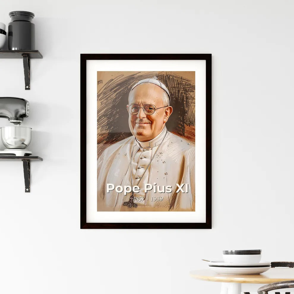 Elegant Portrait of Pope Pius XI (1857 Hangings