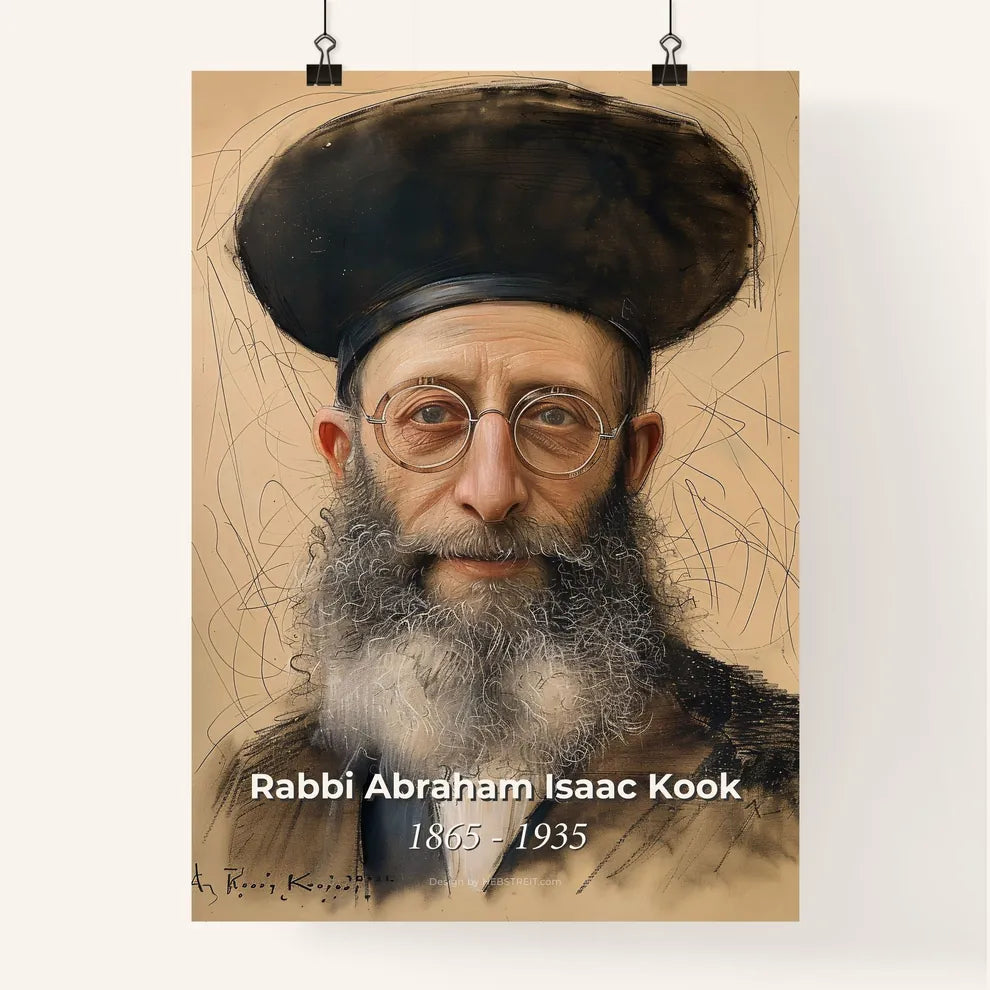 Elegant Portrait of Rabbi Kook Poster