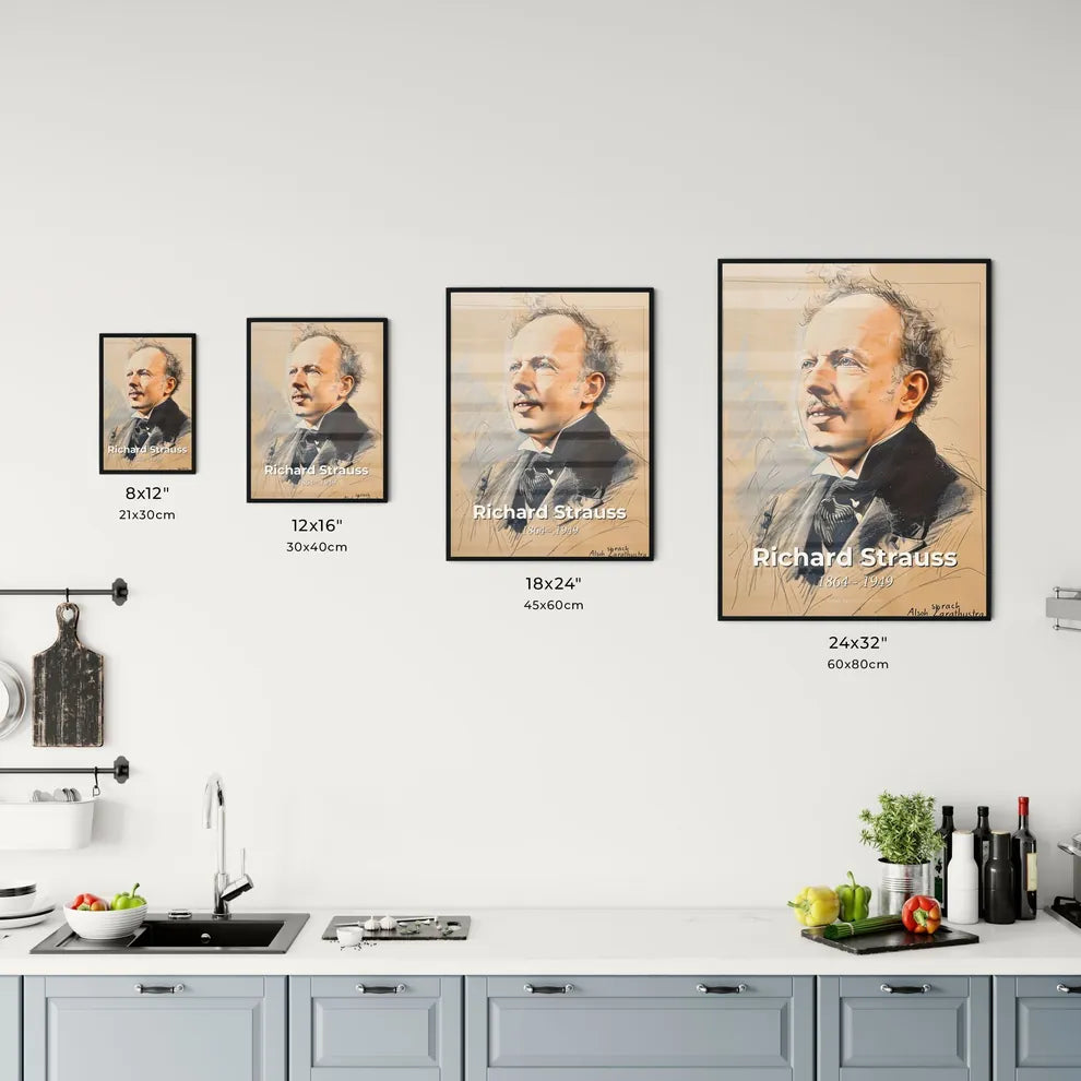 Dynamic Portrait of Richard Strauss Size Chart