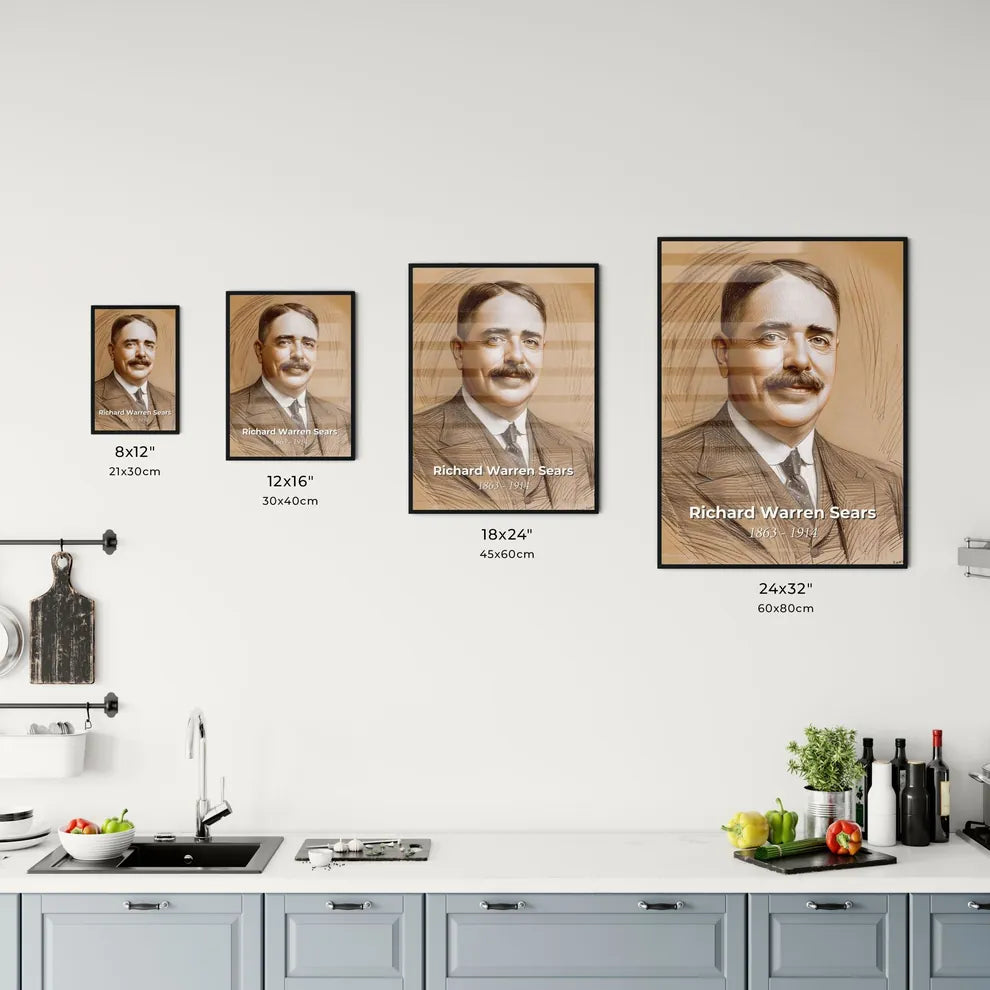 Dynamic Portrait of Richard Warren Sears Size Chart