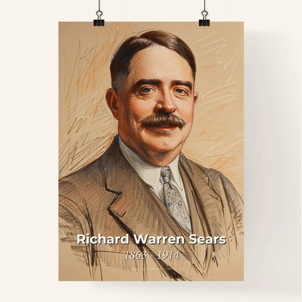 Vibrant Portrait of Richard Warren Sears Poster