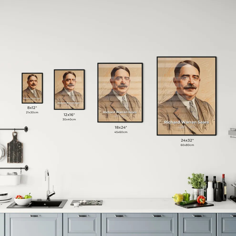 Vibrant Portrait of Richard Warren Sears Size Chart