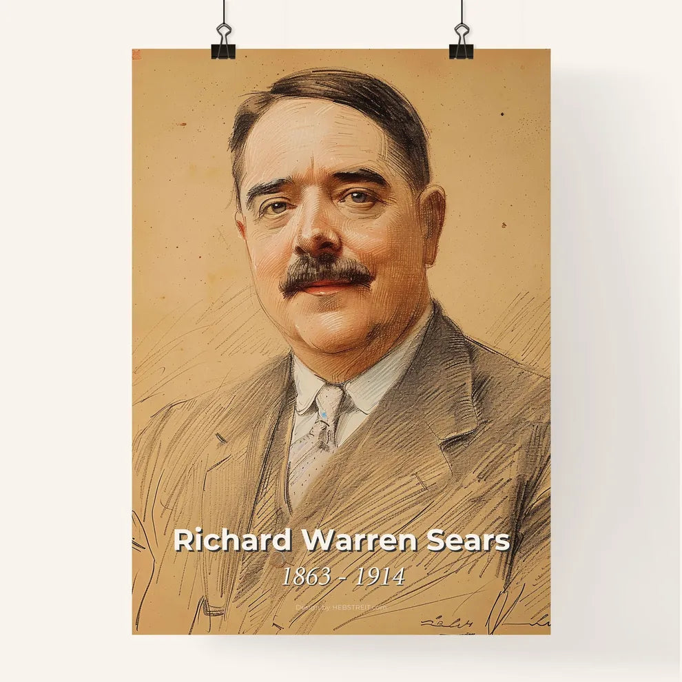 Iconic Portrait of Richard Warren Sears Poster