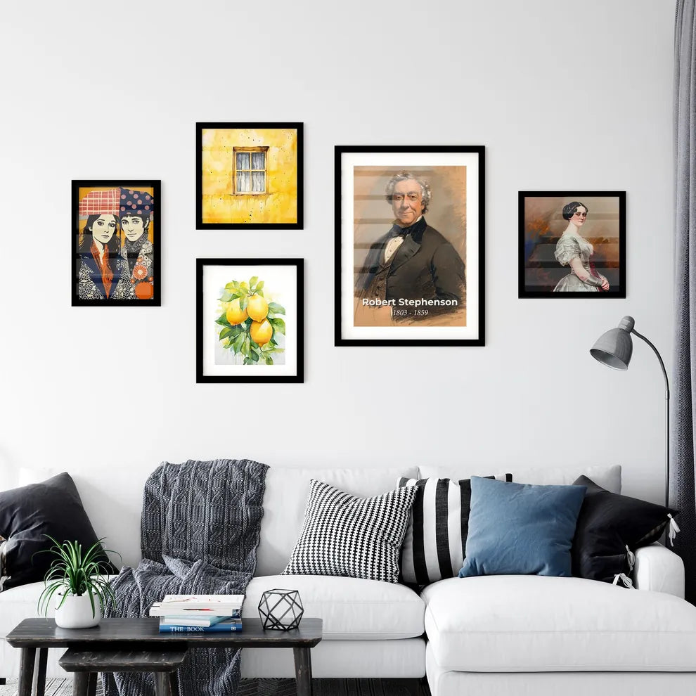 Elegant Portrait of Robert Stephenson Wall Art