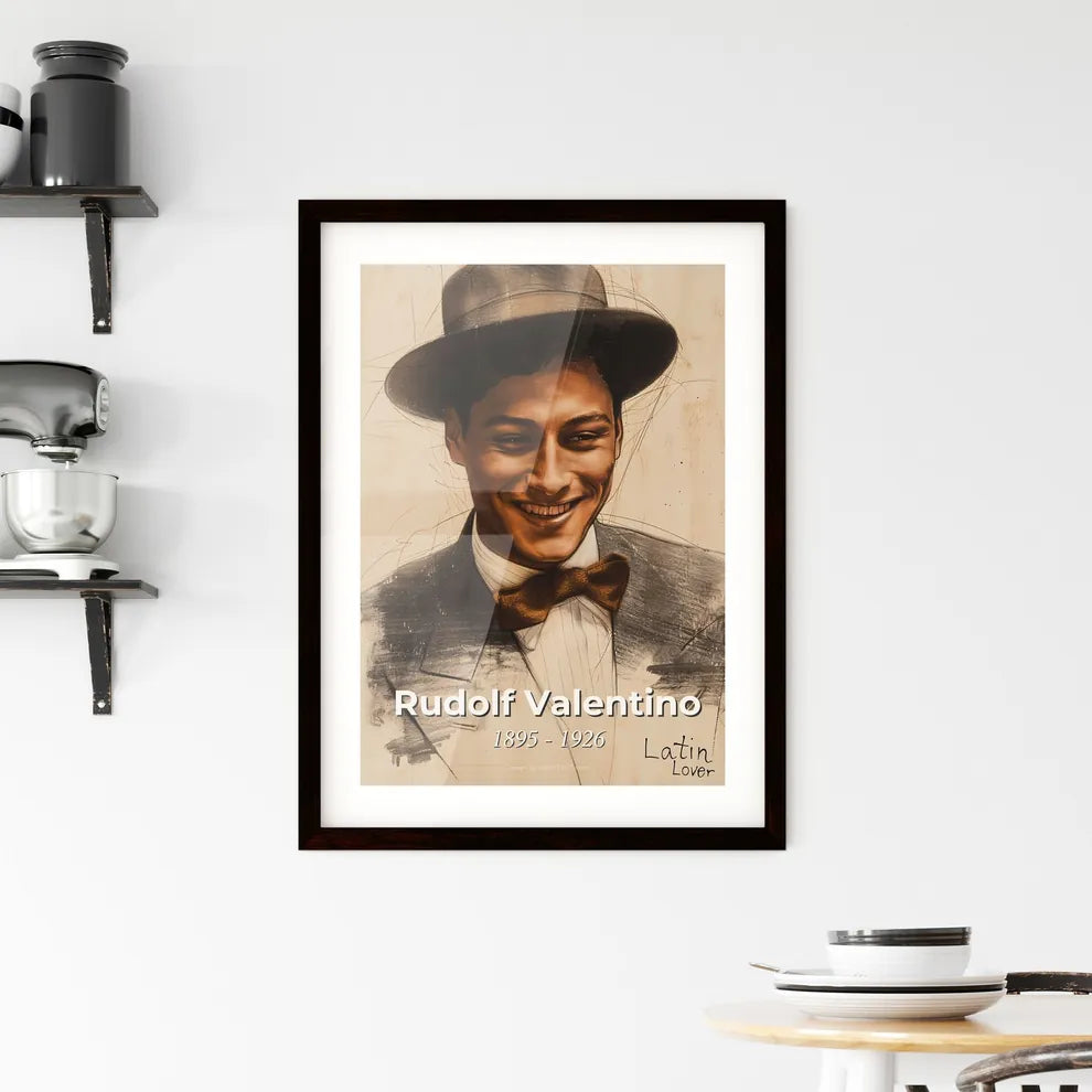 Elegant Portrait of Rudolf Valentino Hangings