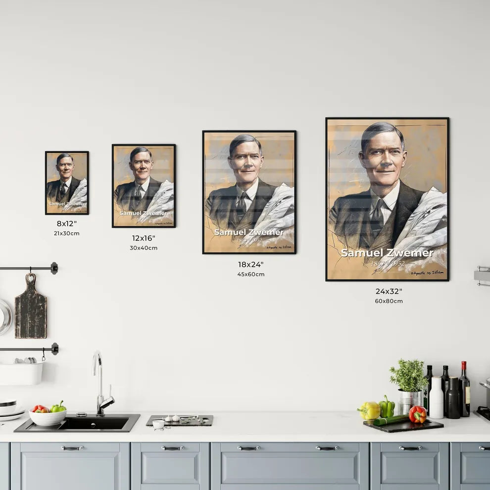 Radiant Portrait of Samuel Zwemer Size Chart