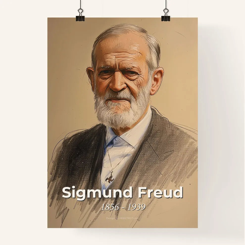 Elegant Portrait of Sigmund Freud Poster