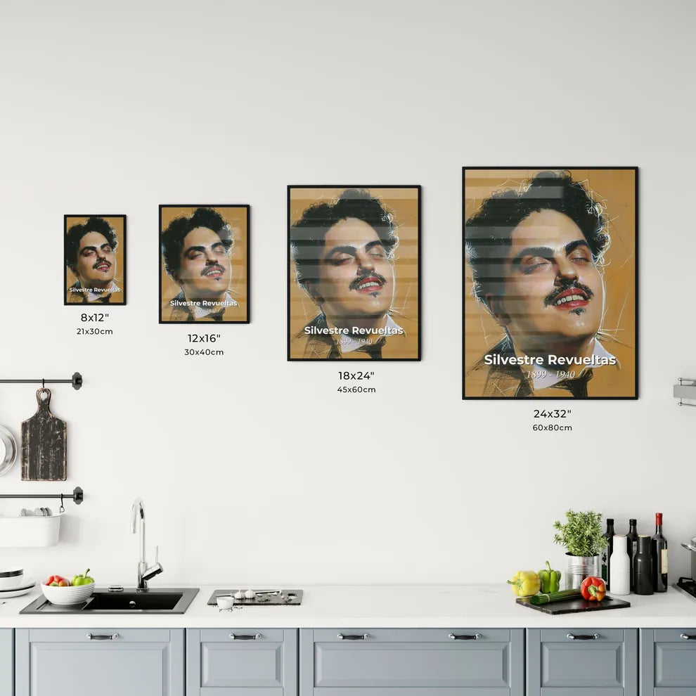Exquisite Portrait of Silvestre Revueltas Size Chart
