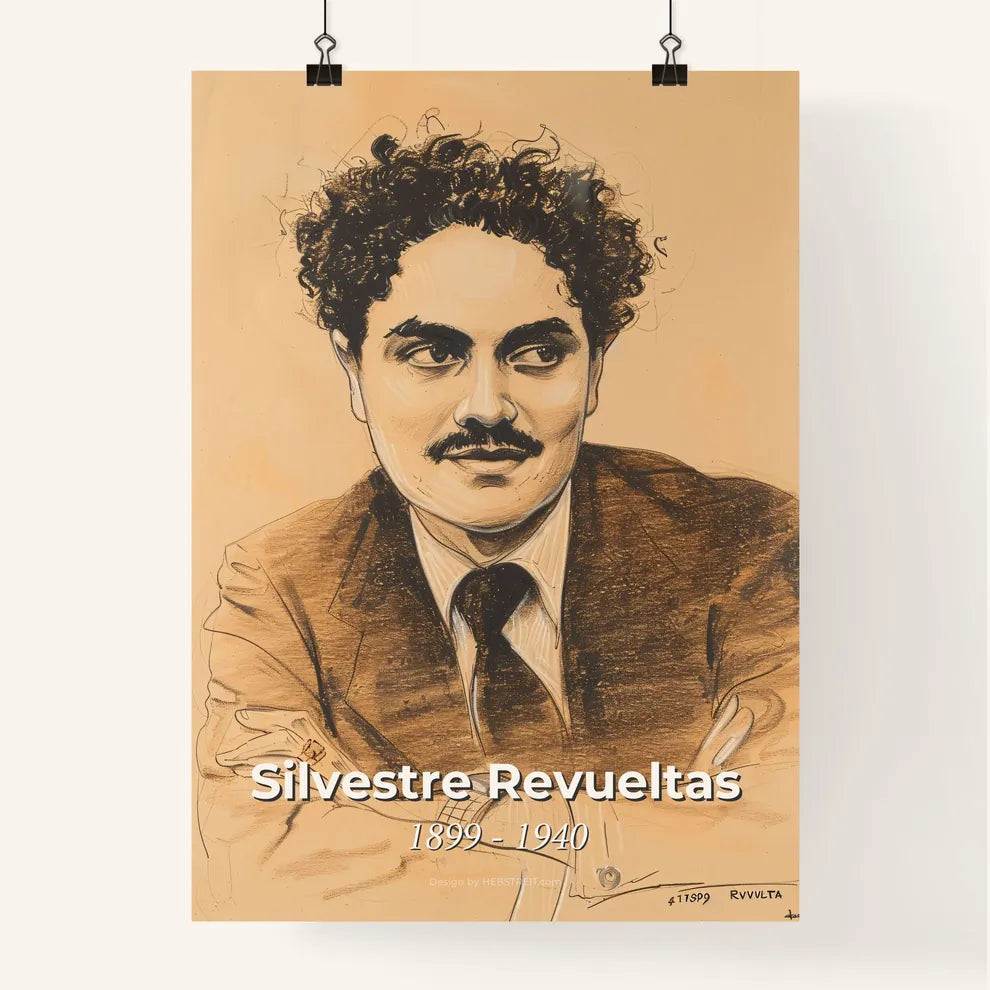 Radiant Portrait of Silvestre Revueltas Poster