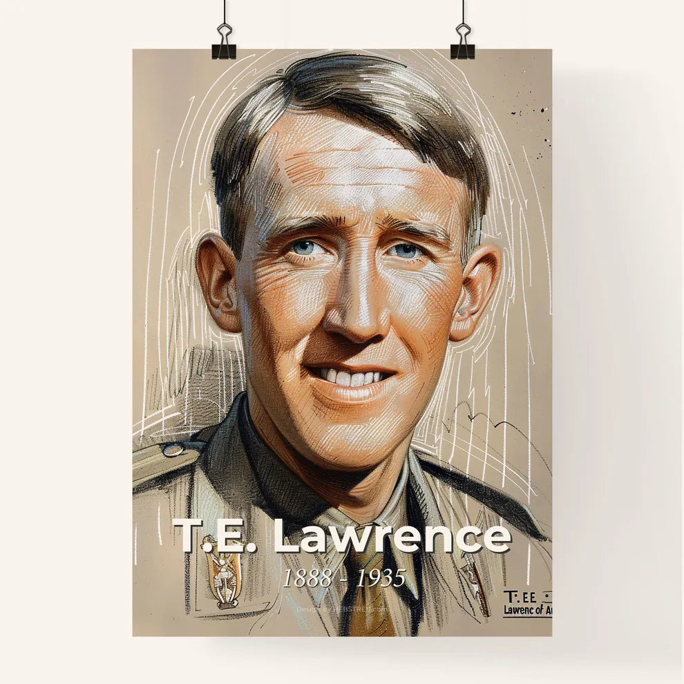Stunning Portrait of T.E. Lawrence Poster