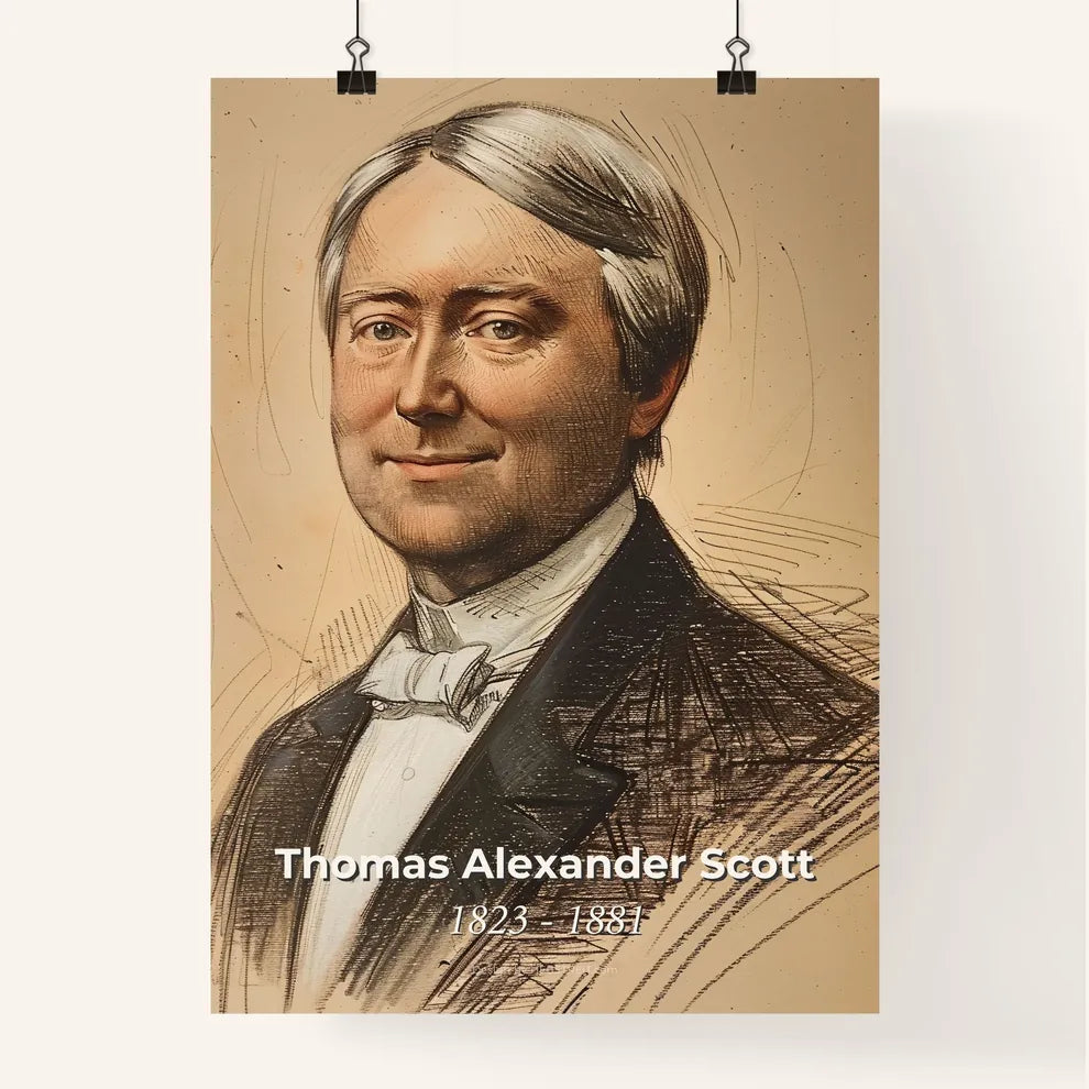 Elegant Portrait of Thomas Alexander Scott Poster