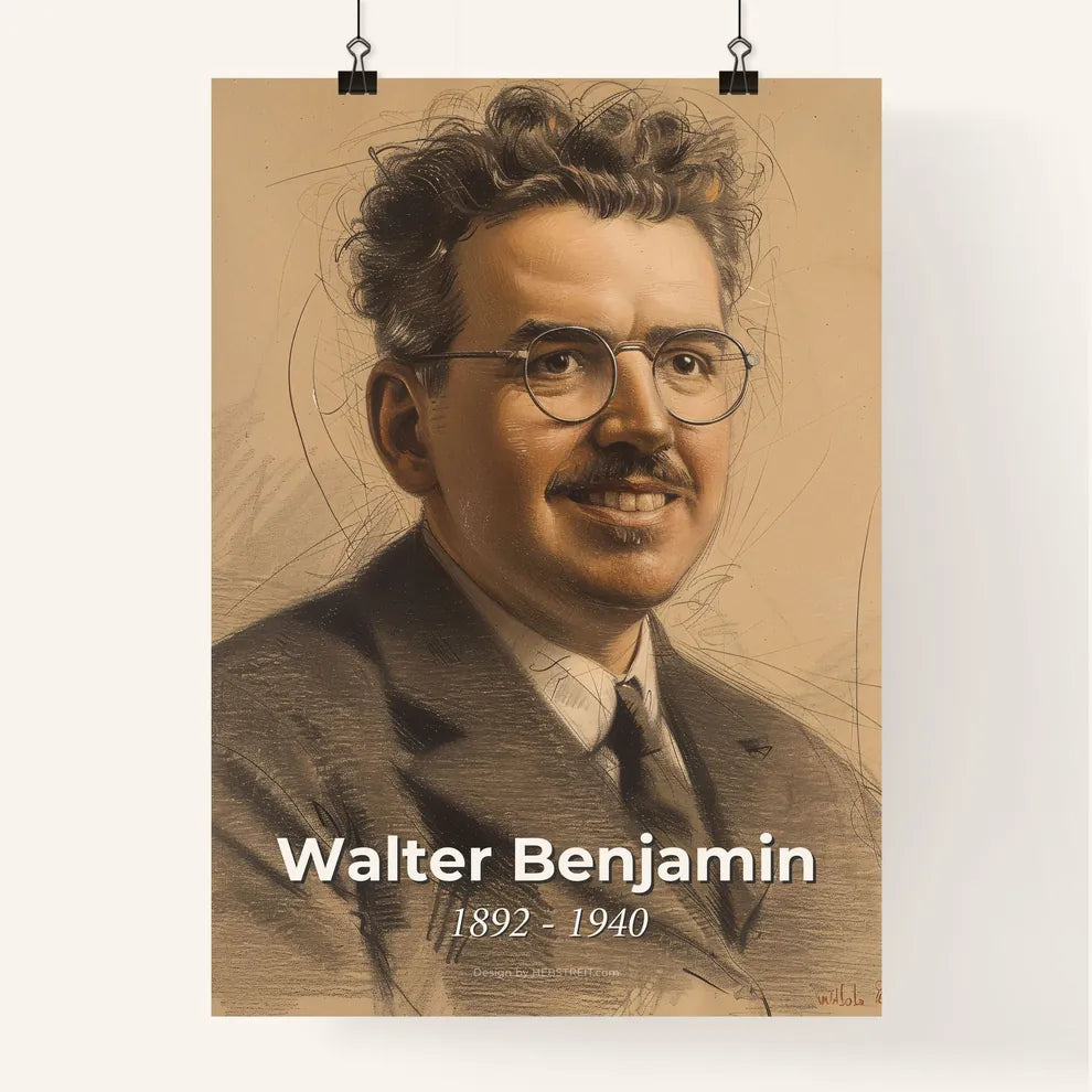 Elegant Portrait of Walter Benjamin Poster