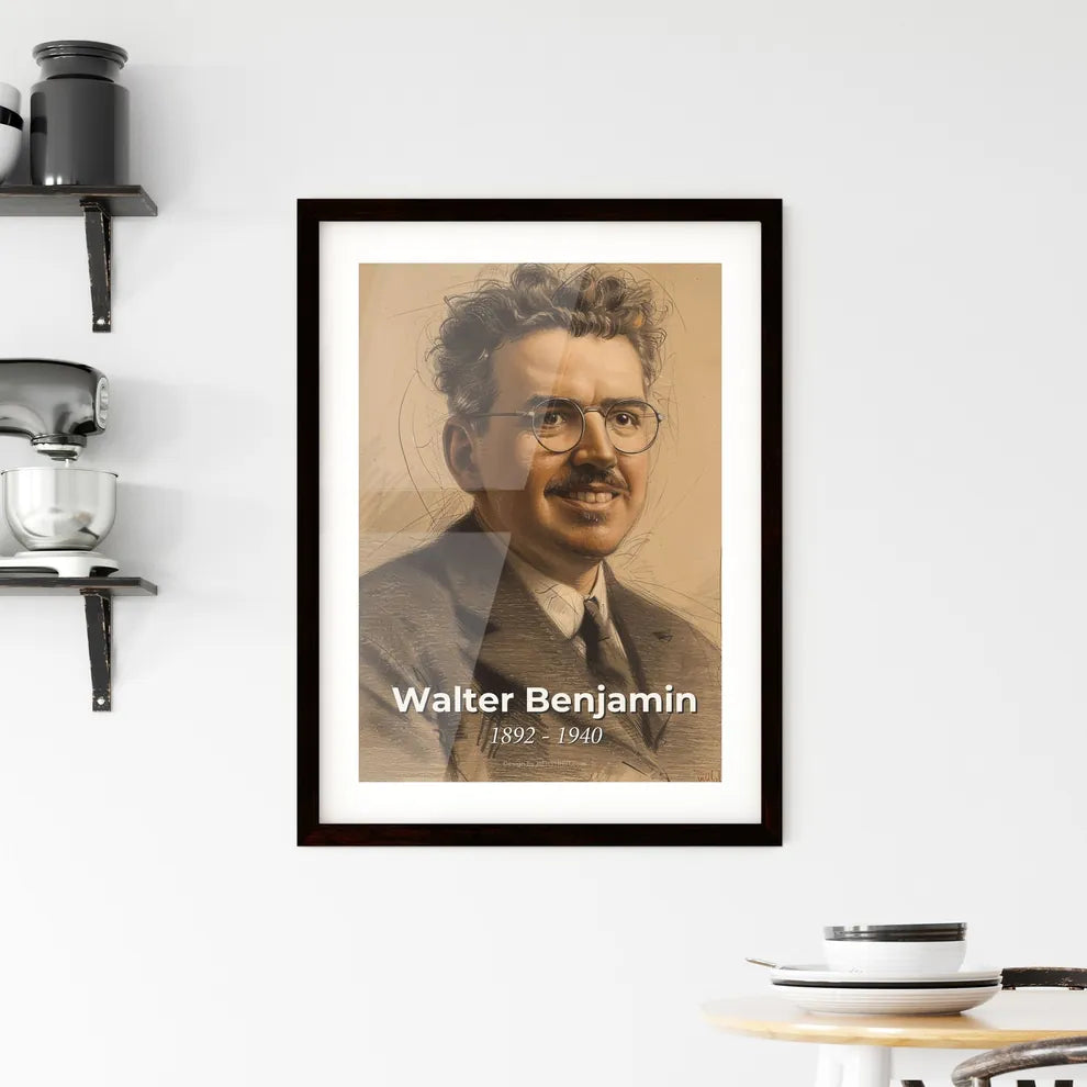 Elegant Portrait of Walter Benjamin Hangings