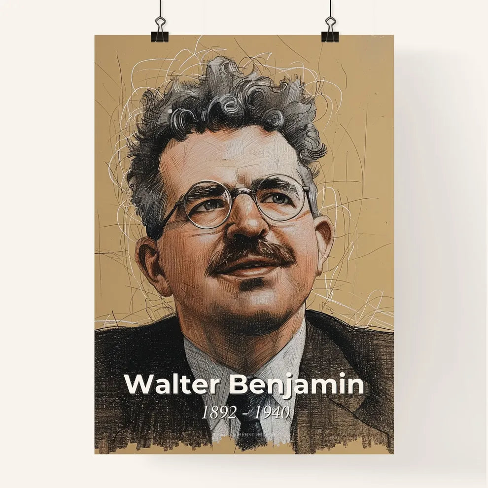 Elegant Portrait of Walter Benjamin Poster
