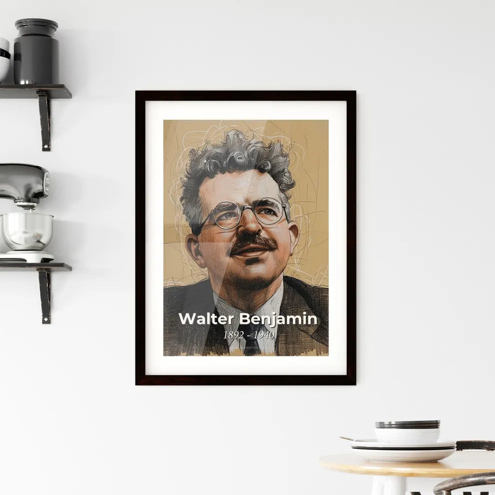 Elegant Portrait of Walter Benjamin Hangings