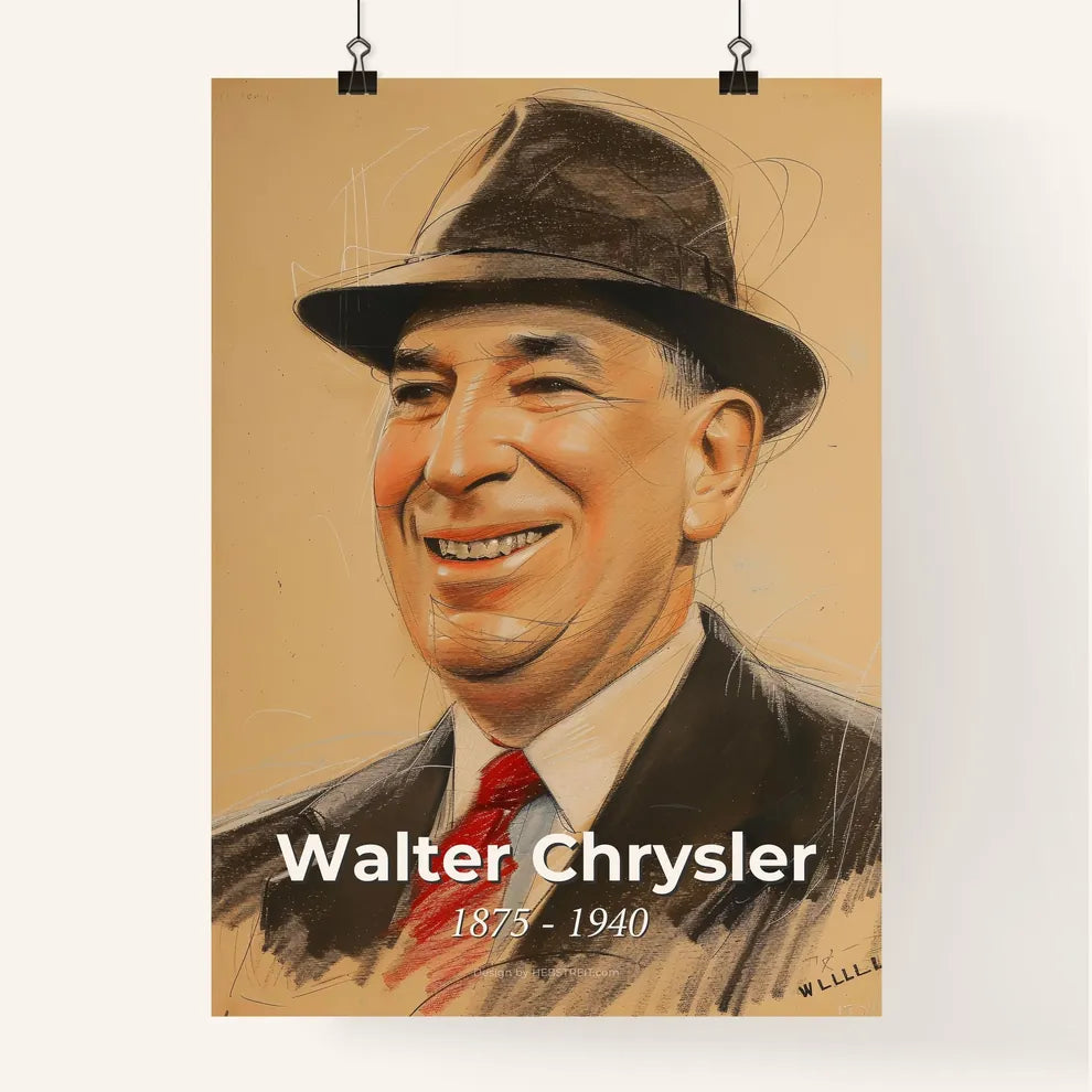 Elegant Contemporary Portrait of Walter Chrysler Poster