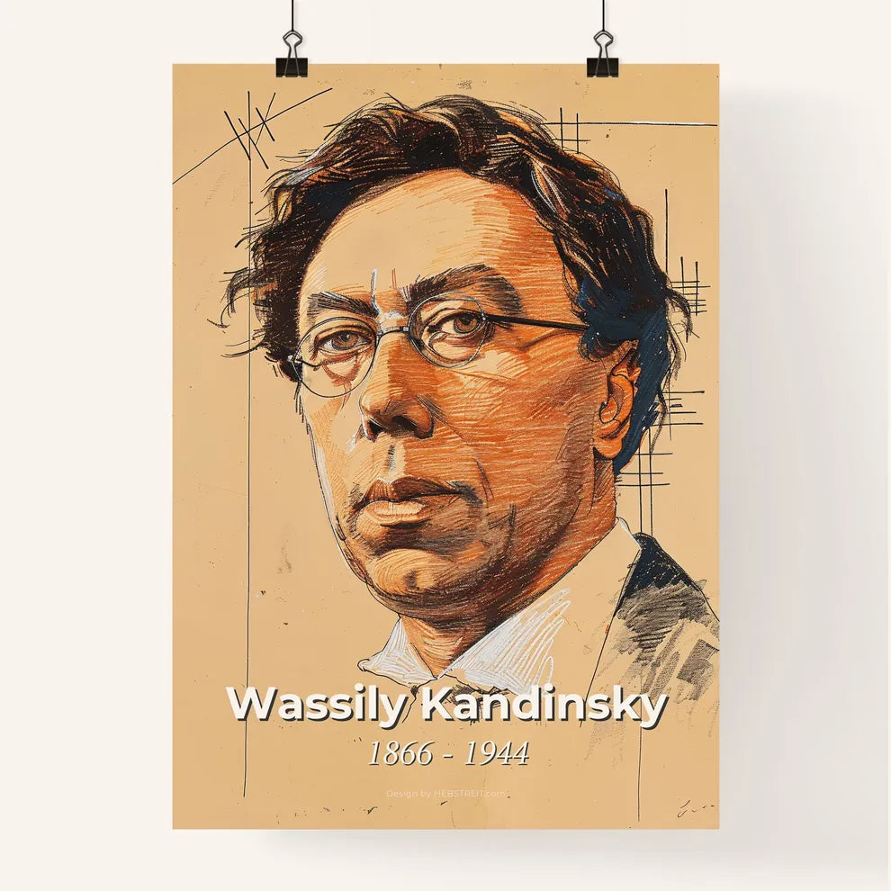 Elegant Abstract Portrait Inspired by Wassily Kandinsky  Poster