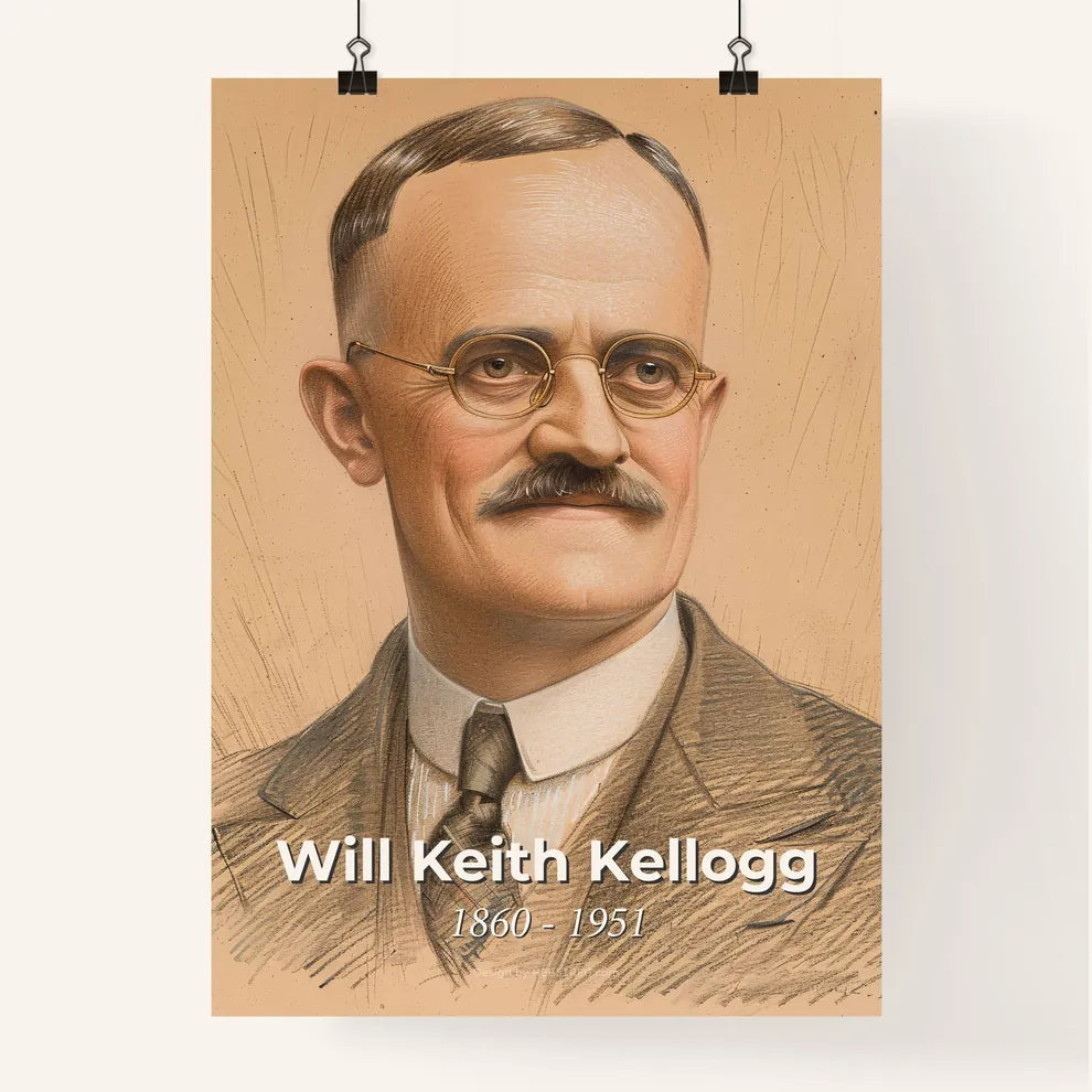 Radiant Portrait of Will Keith Kellogg Poster