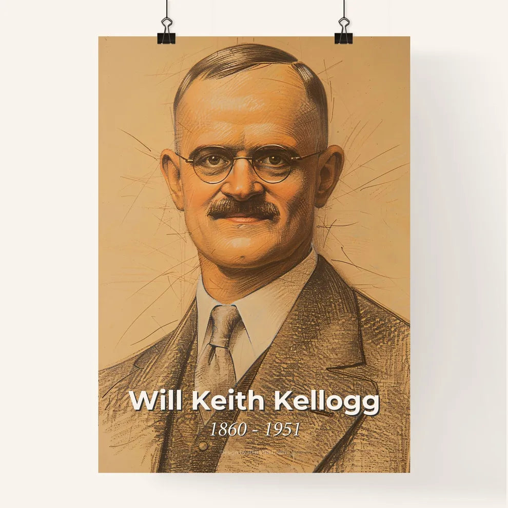 Radiant Portrait of W.K. Kellogg Poster