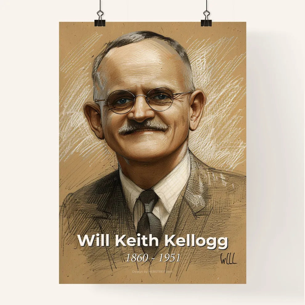 Elegant Portrait of Will Keith Kellogg Poster