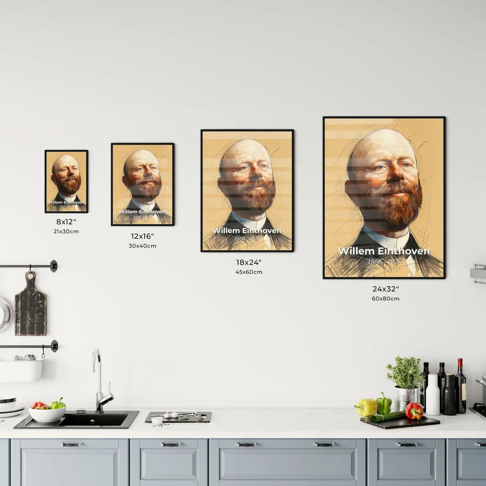 Vibrant Portrait of Willem Einthoven Size Chart