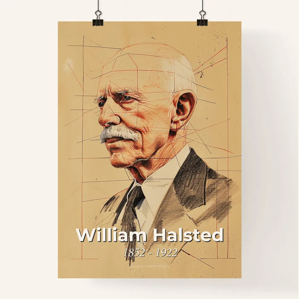 Elegant Portrait of William Halsted Poster