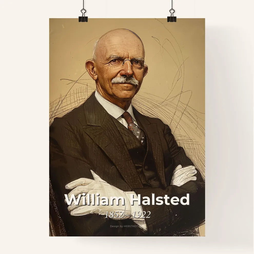 Elegant Portrait of William Halsted Poster