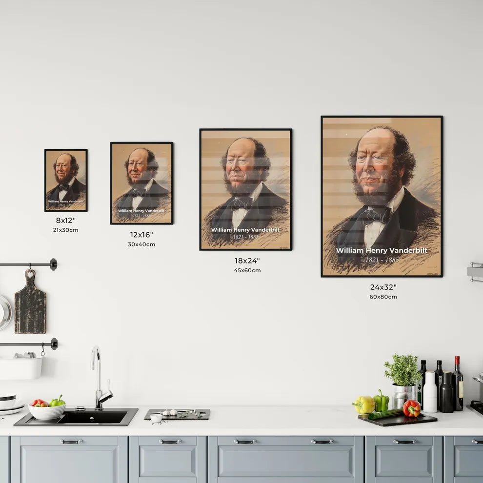 Elegant Portrait of William Henry Vanderbilt Size Chart