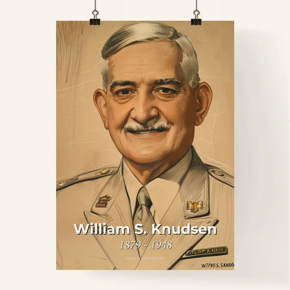 Dynamic Portrait of William S. Knudsen  Poster