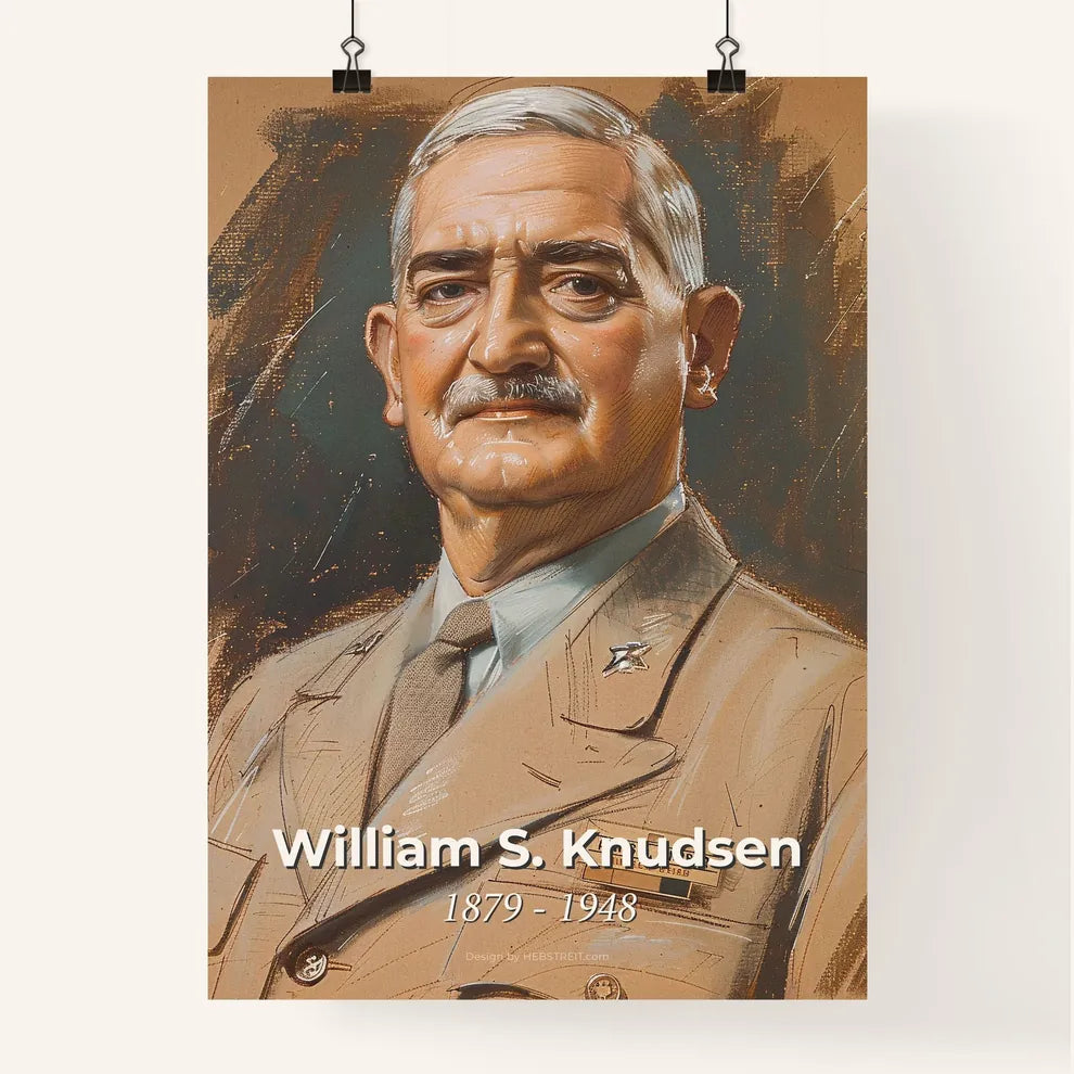 Dynamic Portrait of William S. Knudsen Poster