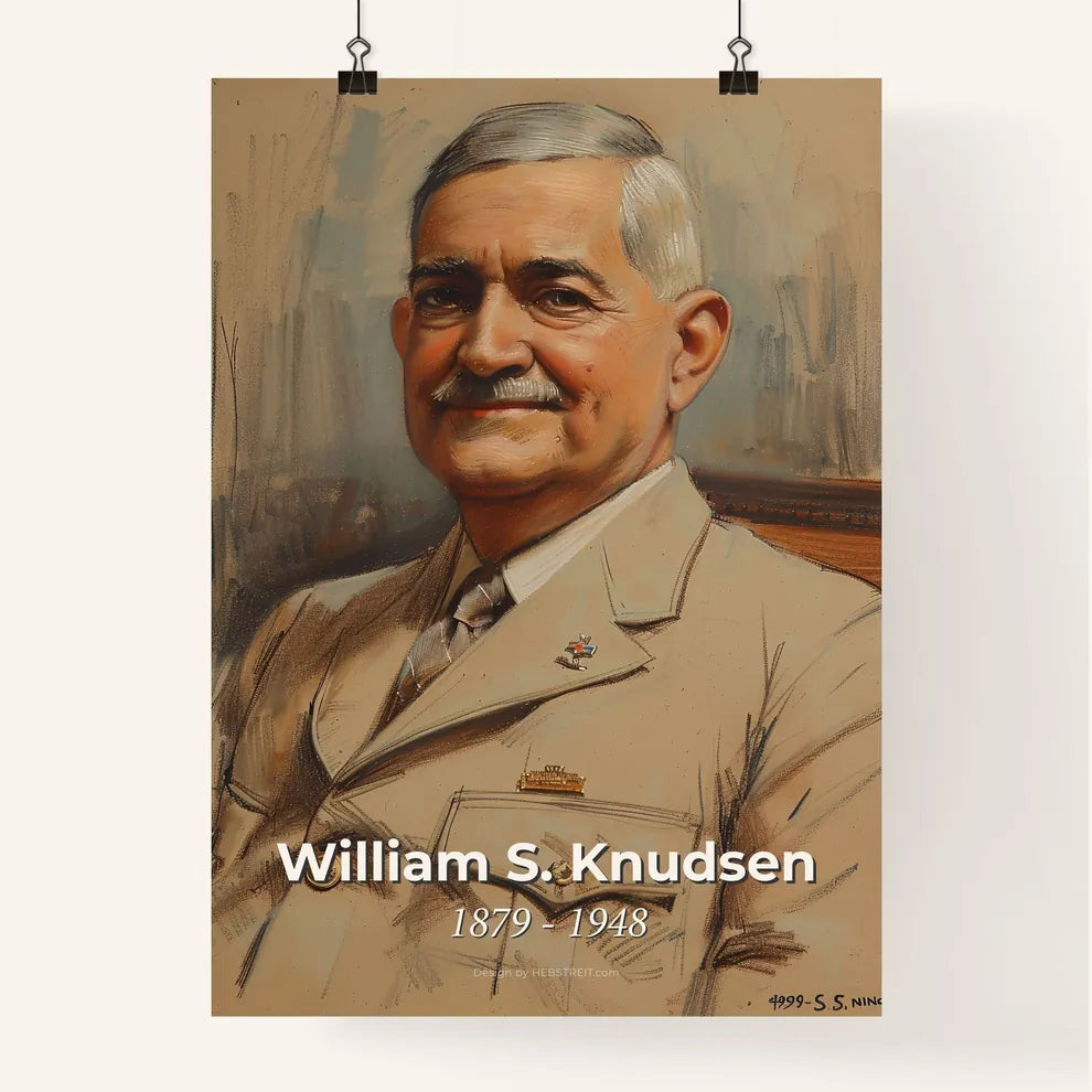 Captivating Portrait of William S. Knudsen Poster