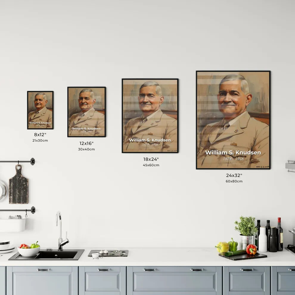 Captivating Portrait of William S. Knudsen Size Chart