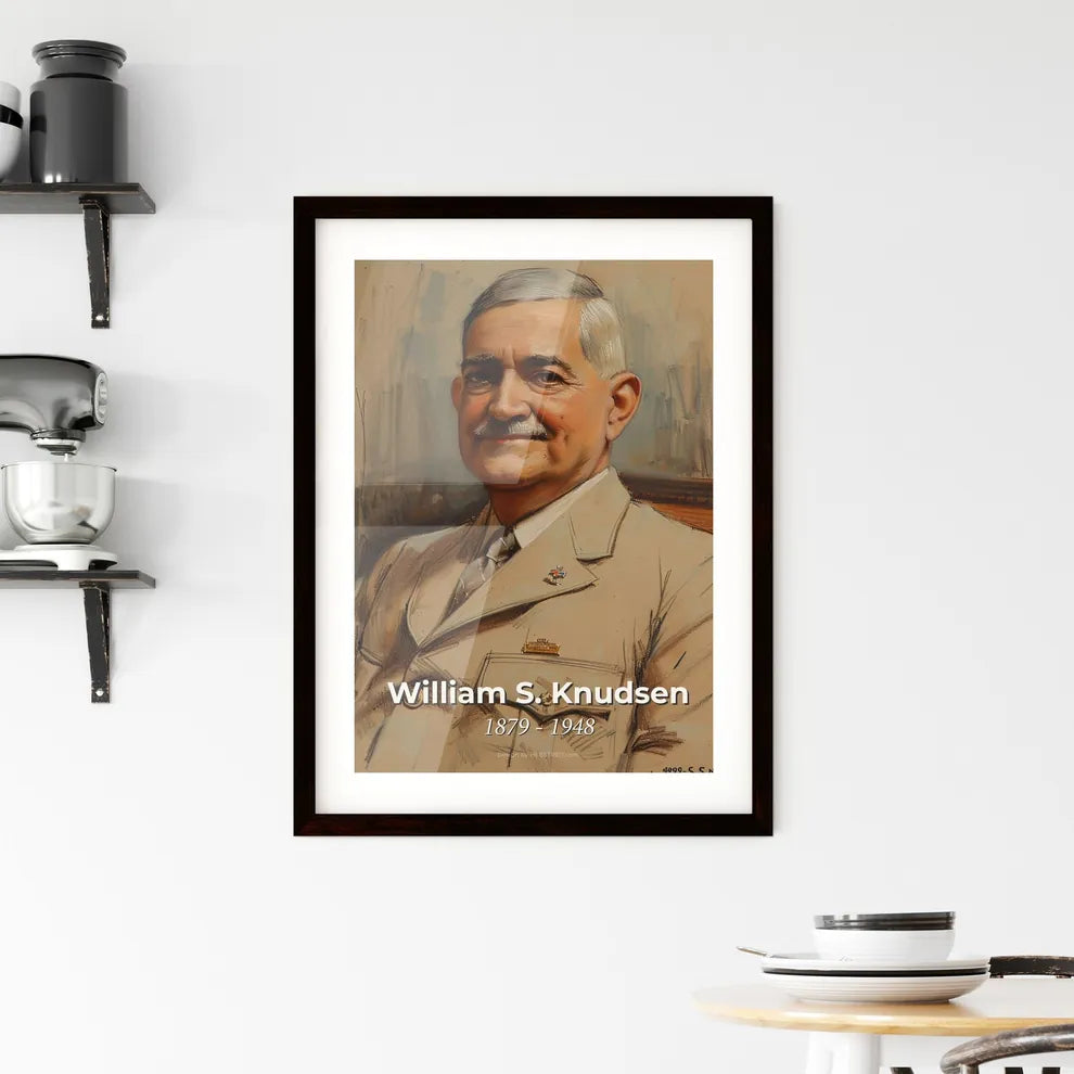 Captivating Portrait of William S. Knudsen Hangings