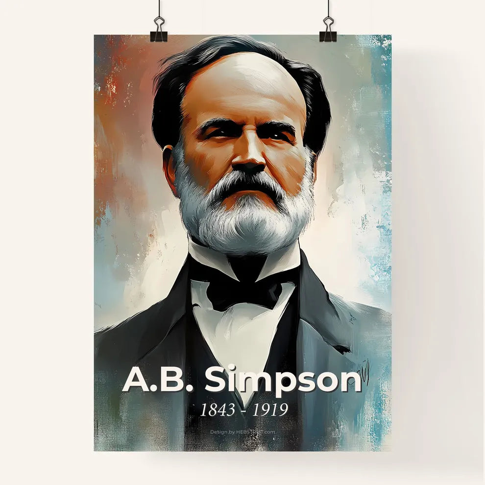 Portrait of A.B. Simpson Poster