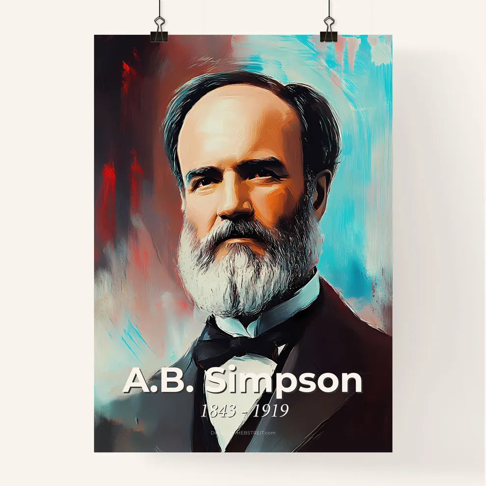 Portrait of A.B. Simpson Poster