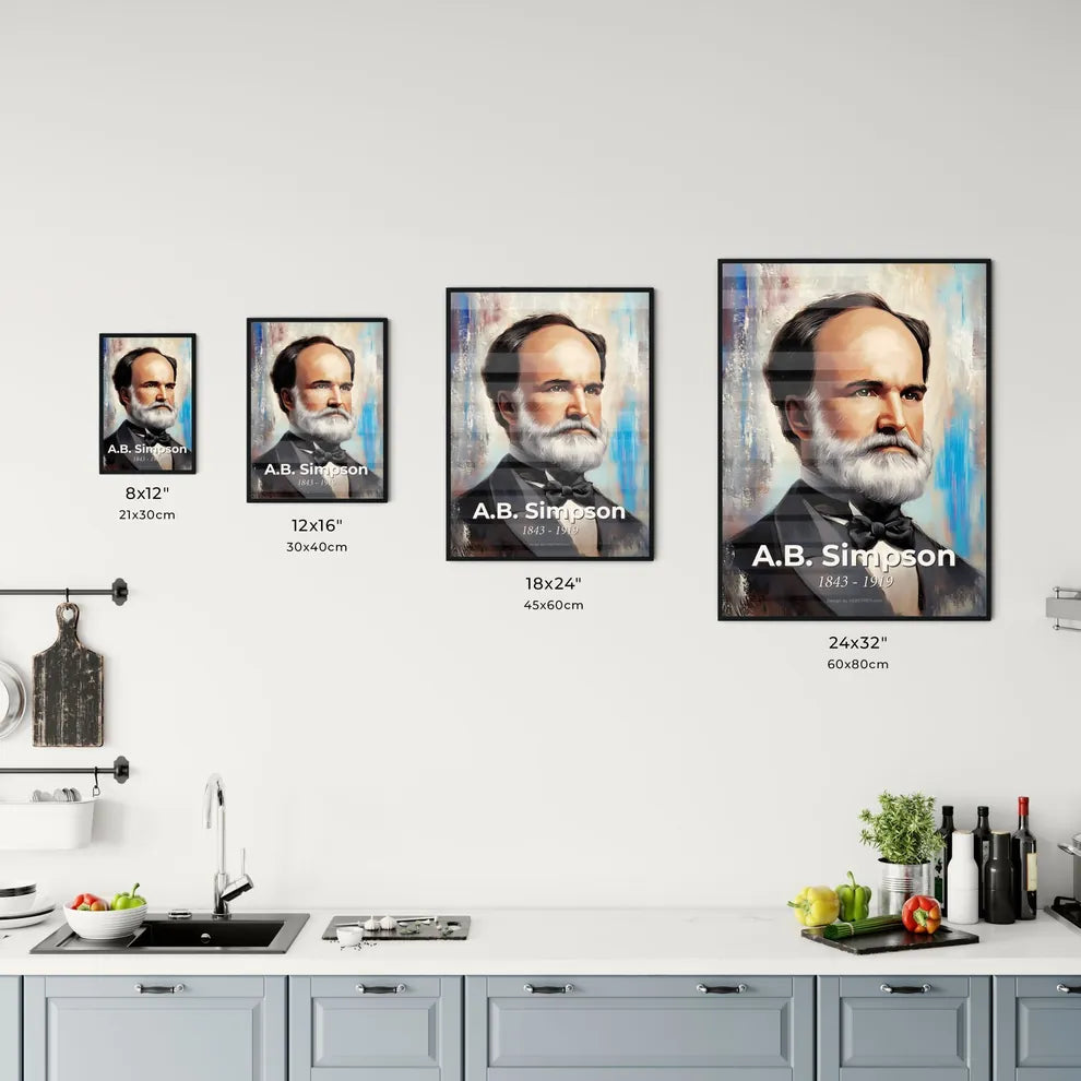 Portrait of A.B. Simpson Size Chart