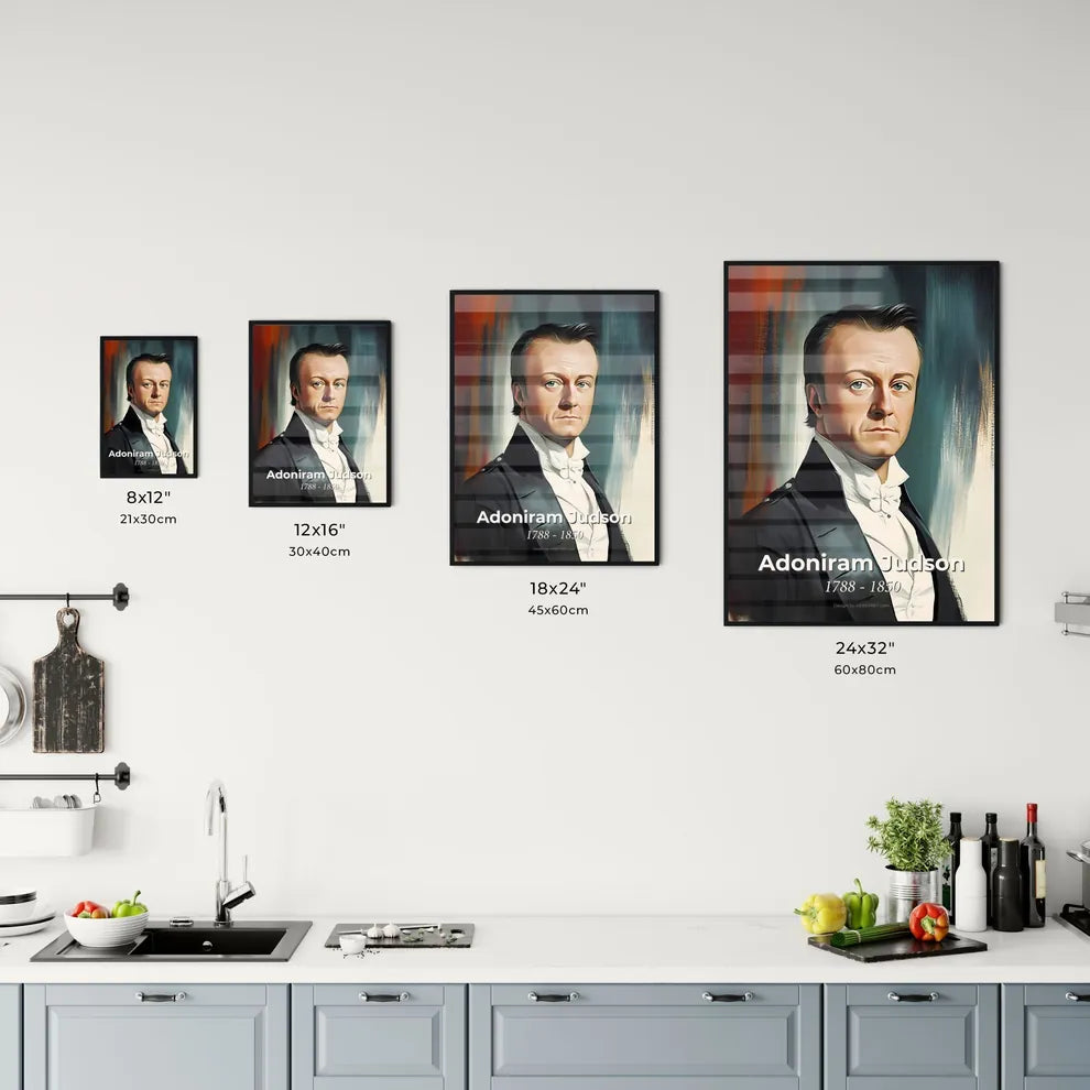 Portrait of Adoniram Judson Size Chart