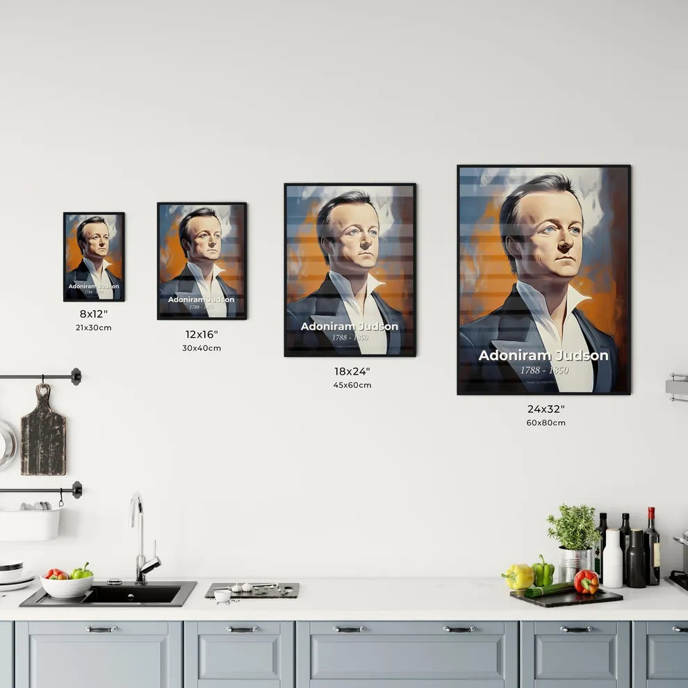 Portrait of Adoniram Judson Size Chart