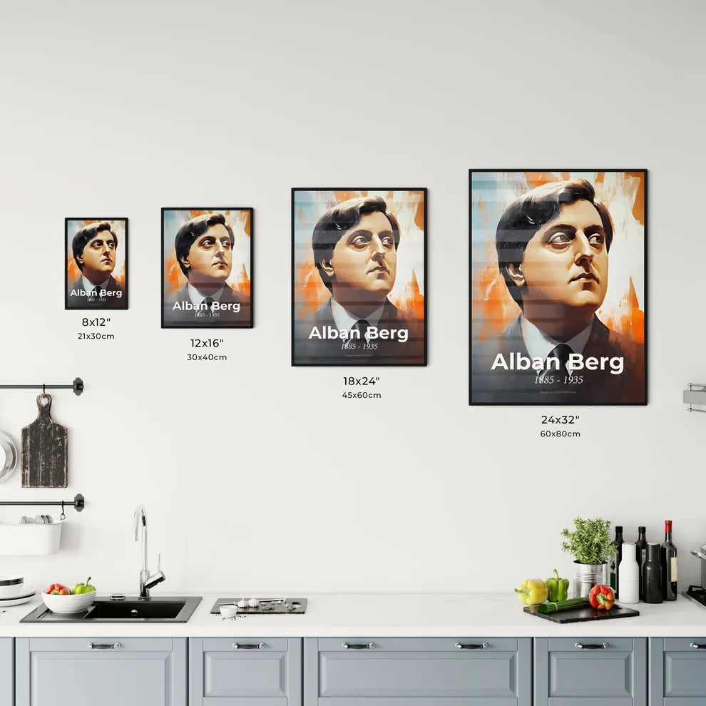 Portrait of Alban Berg Size Chart