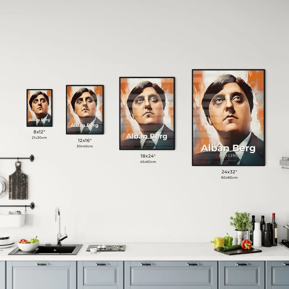 Portrait of Alban Berg Size Chart