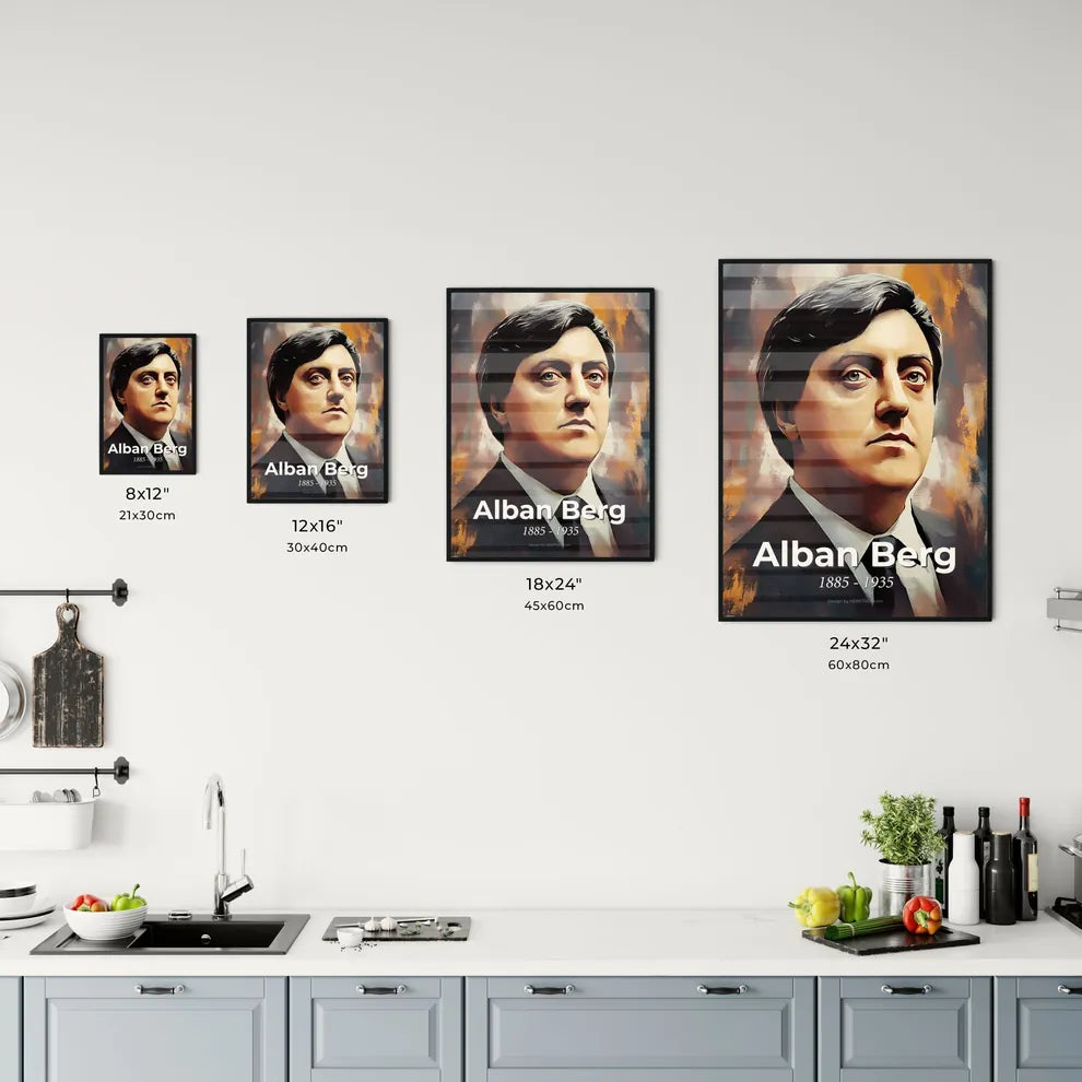 Portrait of Alban Berg Size Chart